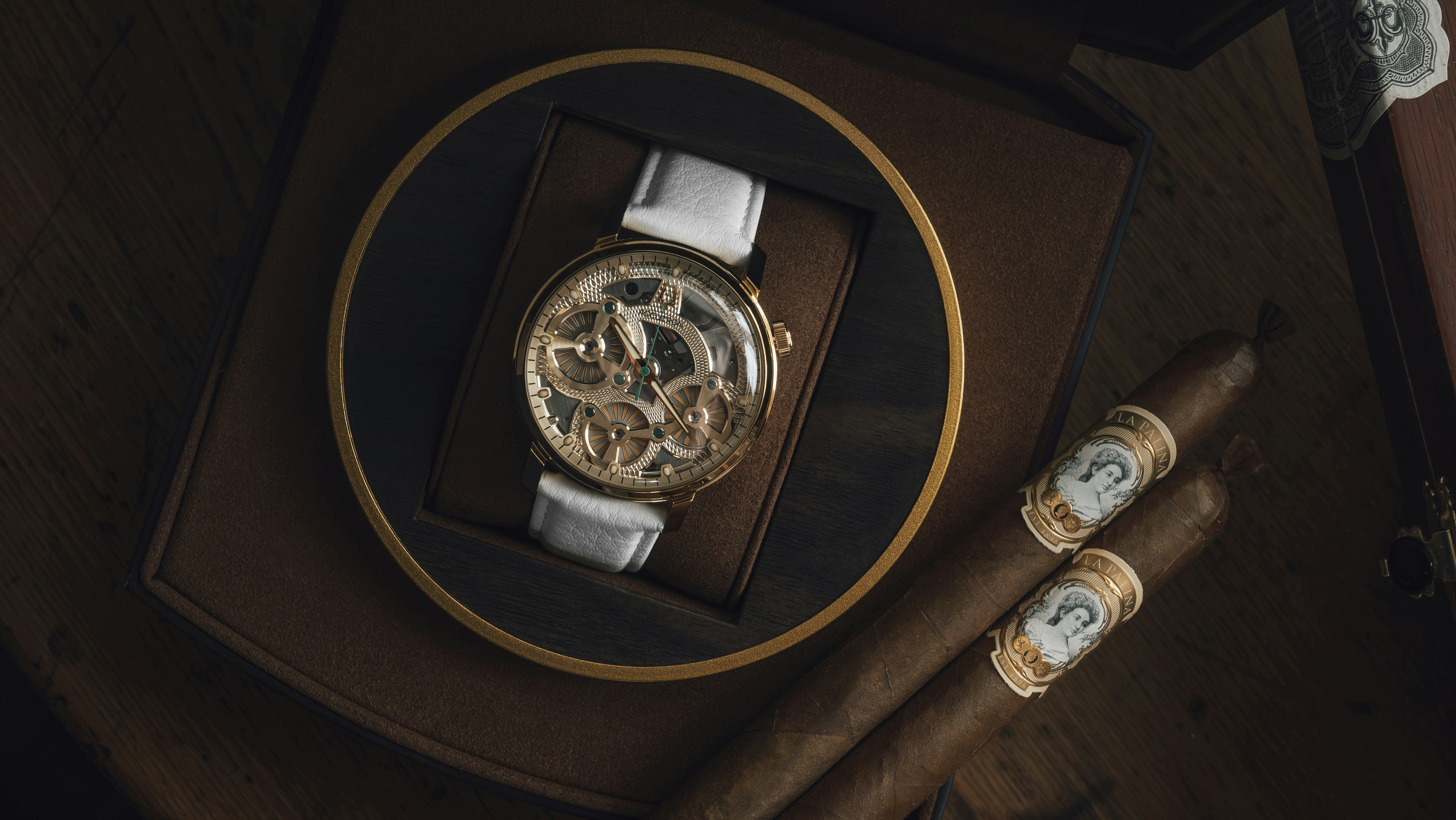 Luxury watch and cigars