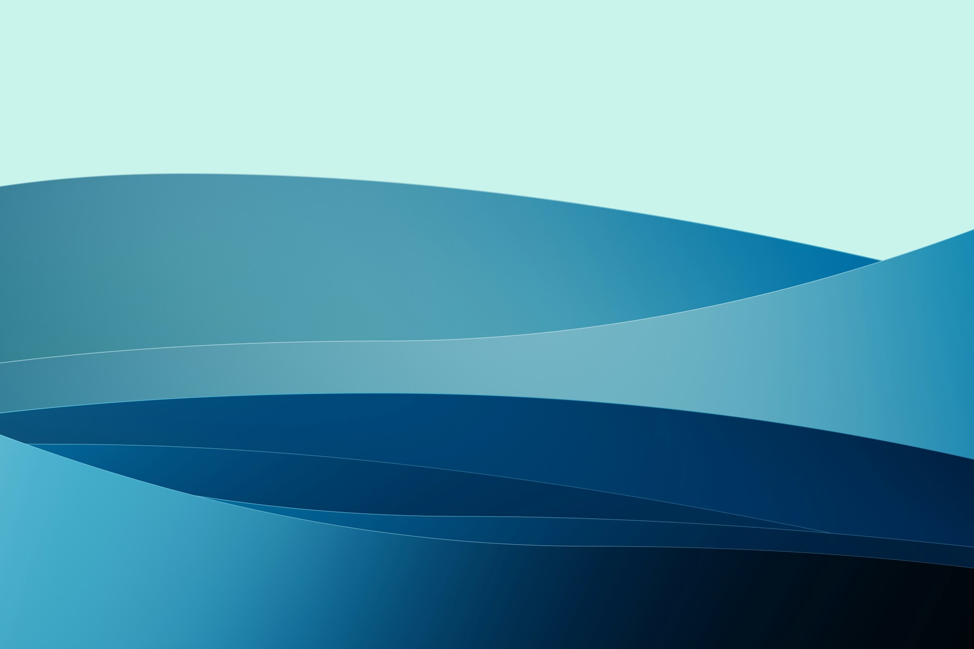 Blue waves form a soft, abstract gradient.