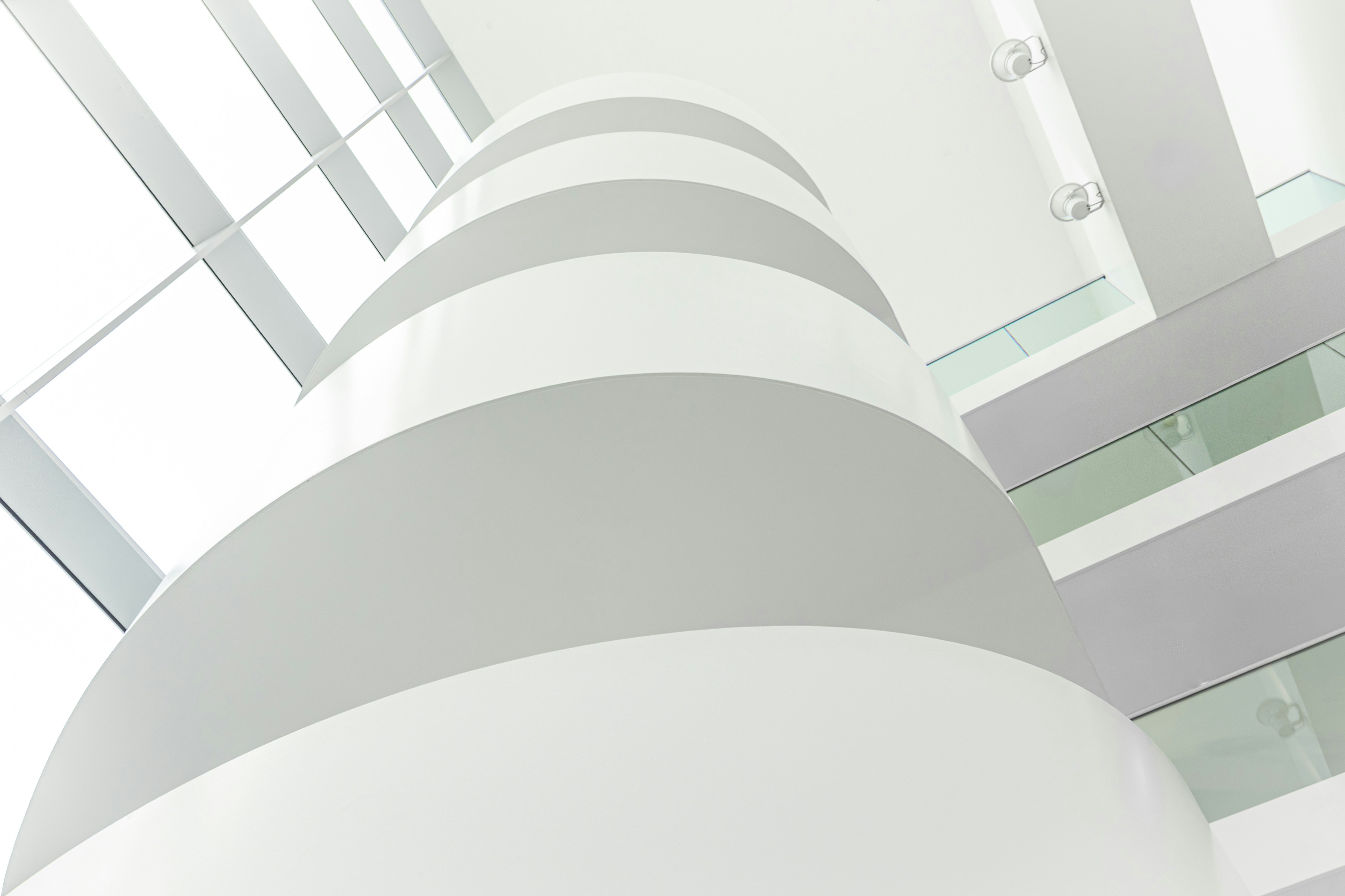 Modern spiral staircase in medical facility