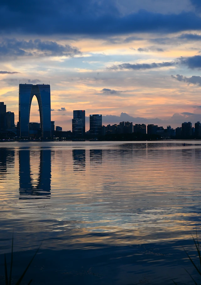 Gate of the Orient and Jinji Lake in Suzhou
