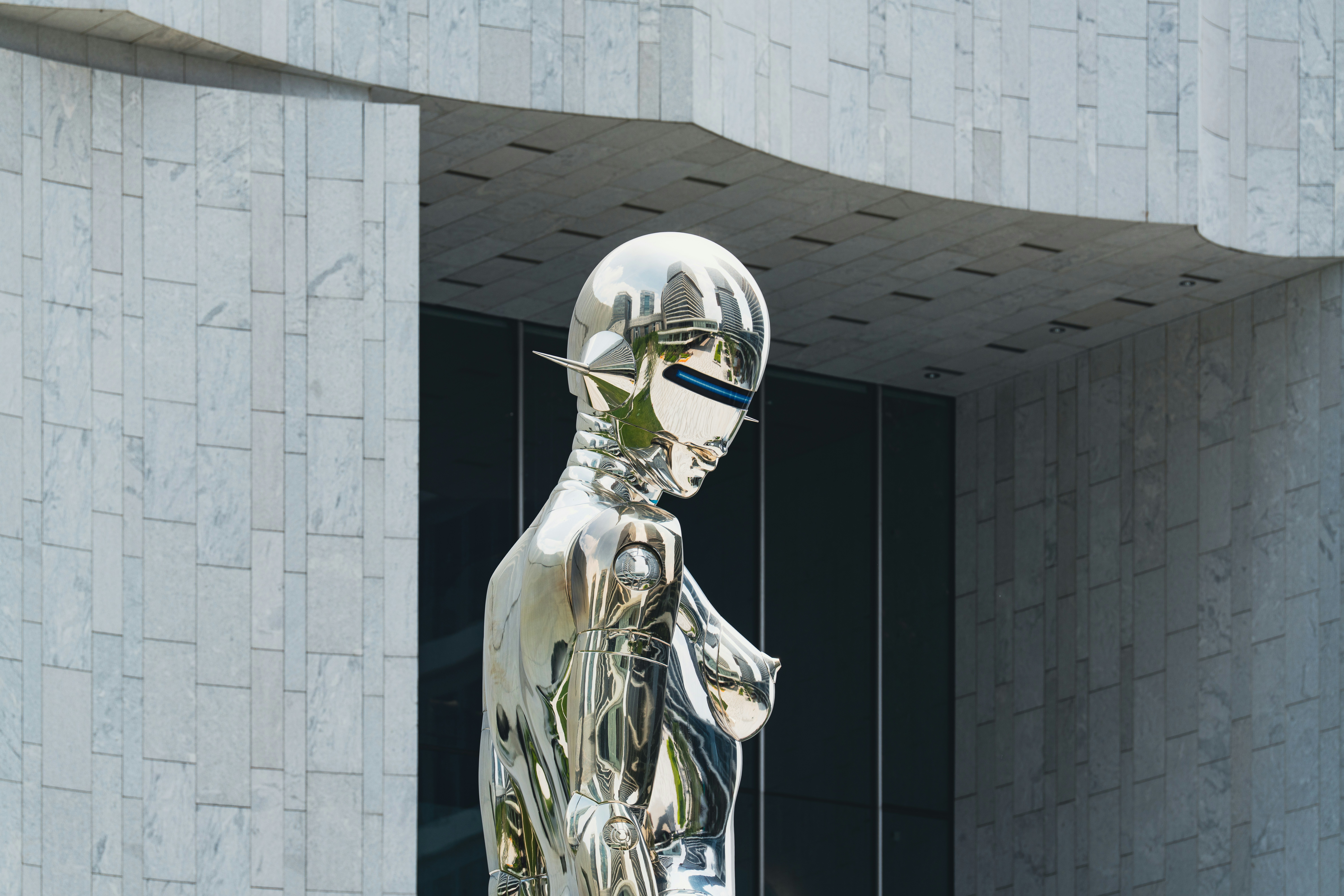 Shiny abstract sculpture