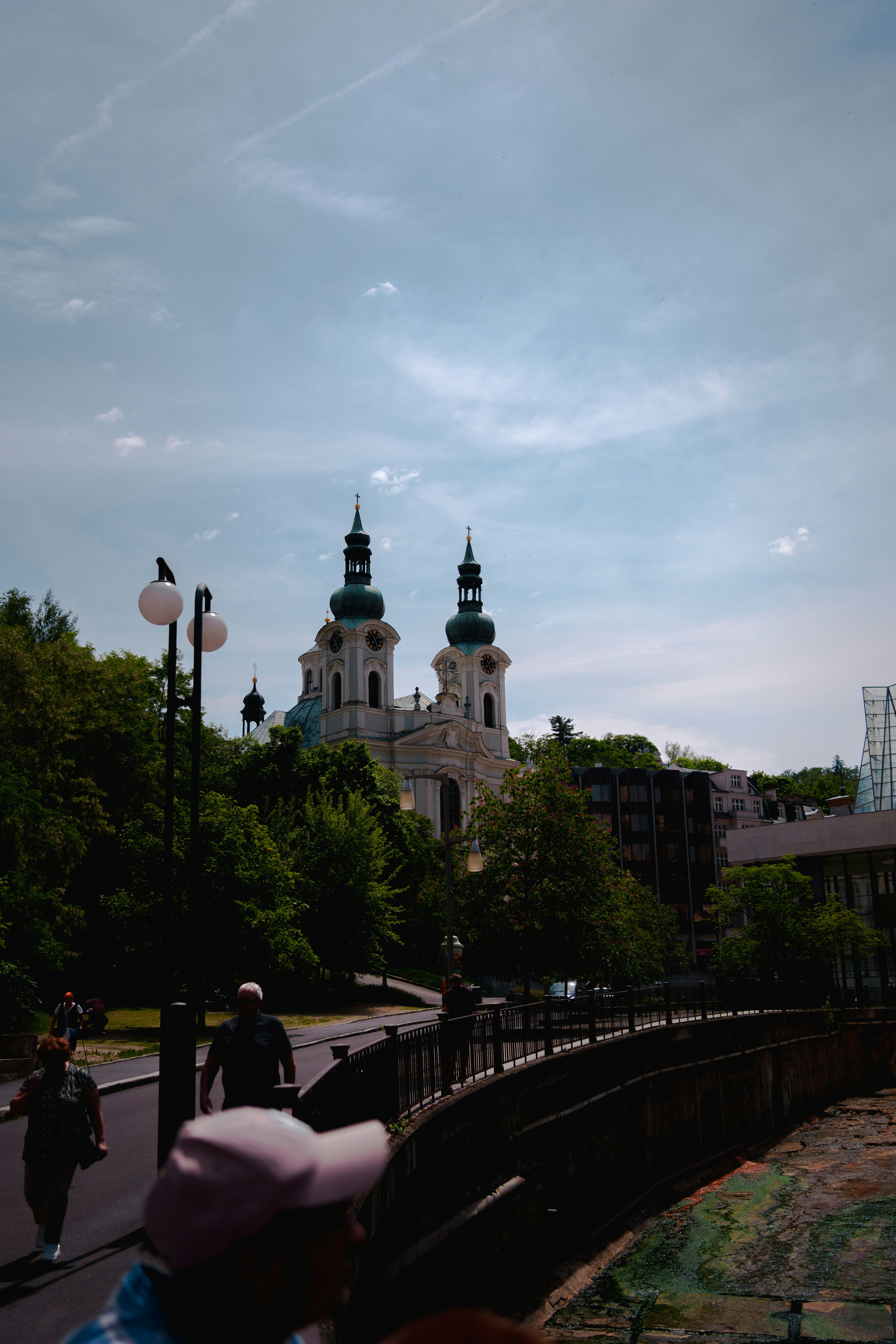 A beautiful church under a sunny sky.