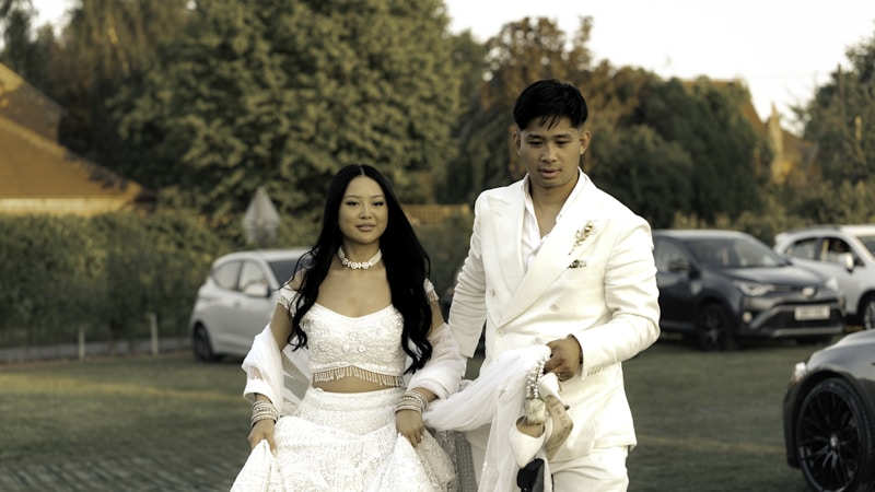 Luxury bride and groom