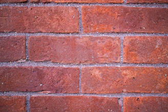 A close-up of a red brick wall.