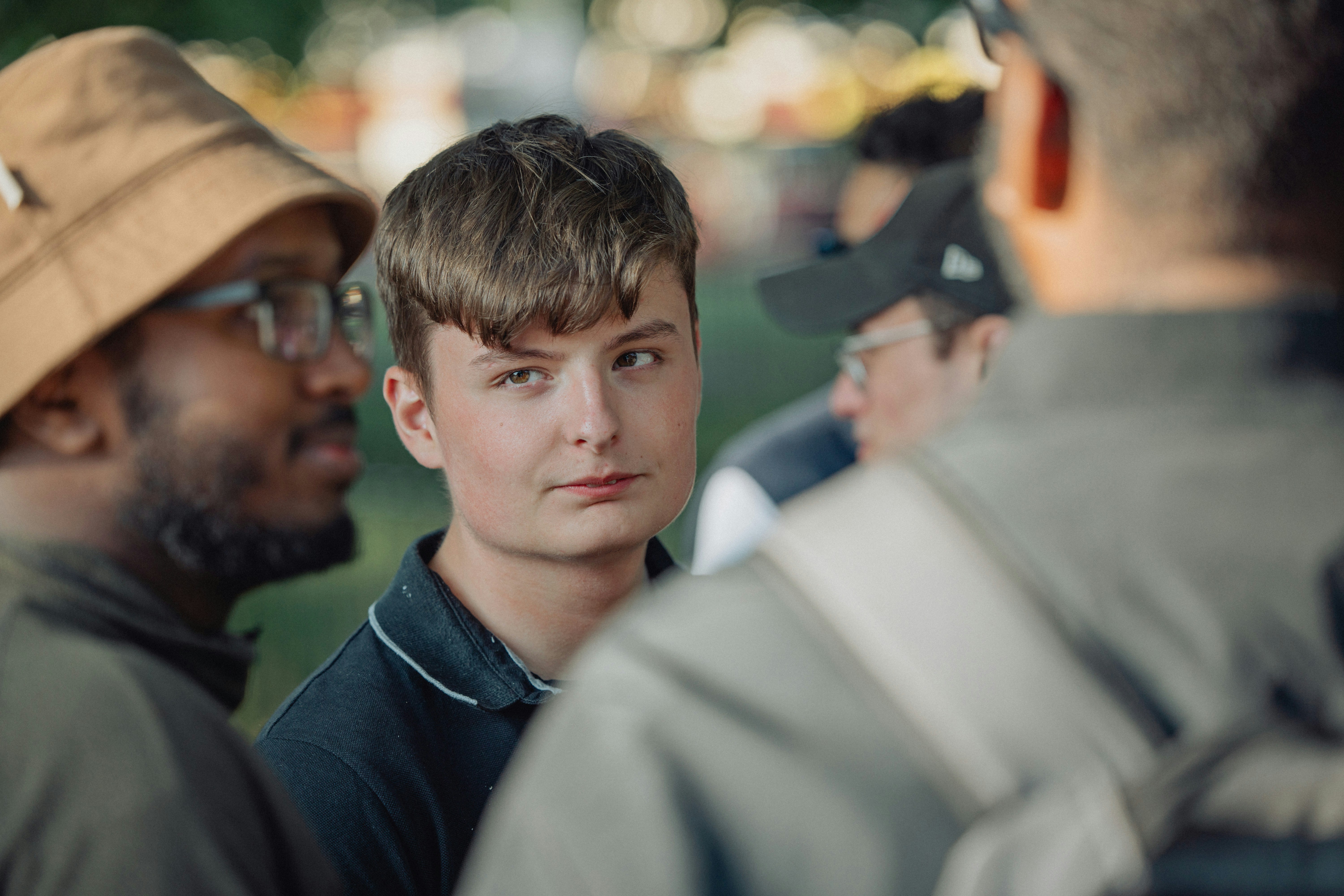 Army recruit speaking with a recruiter before basic training