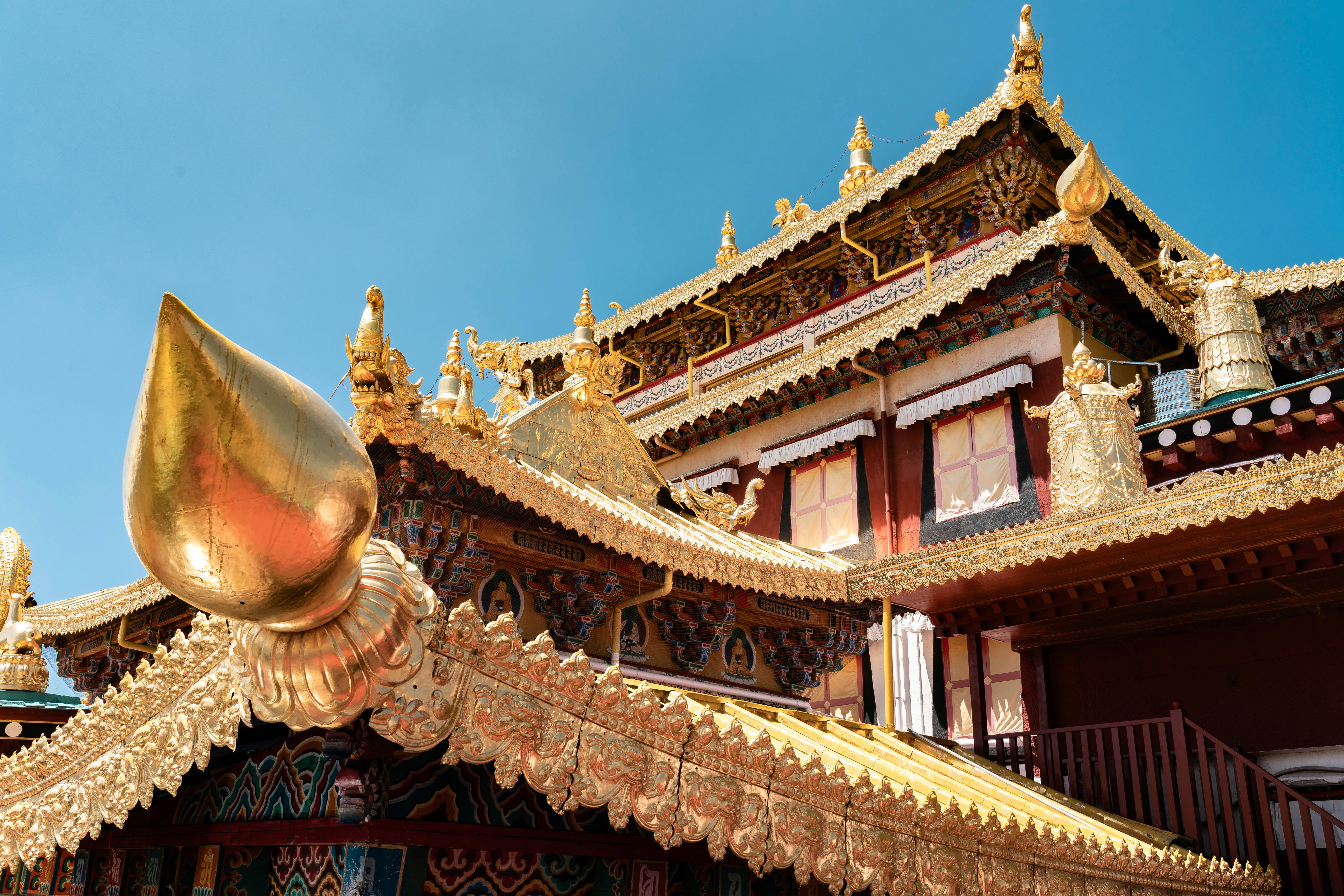 Golden roof of a traditional temple.