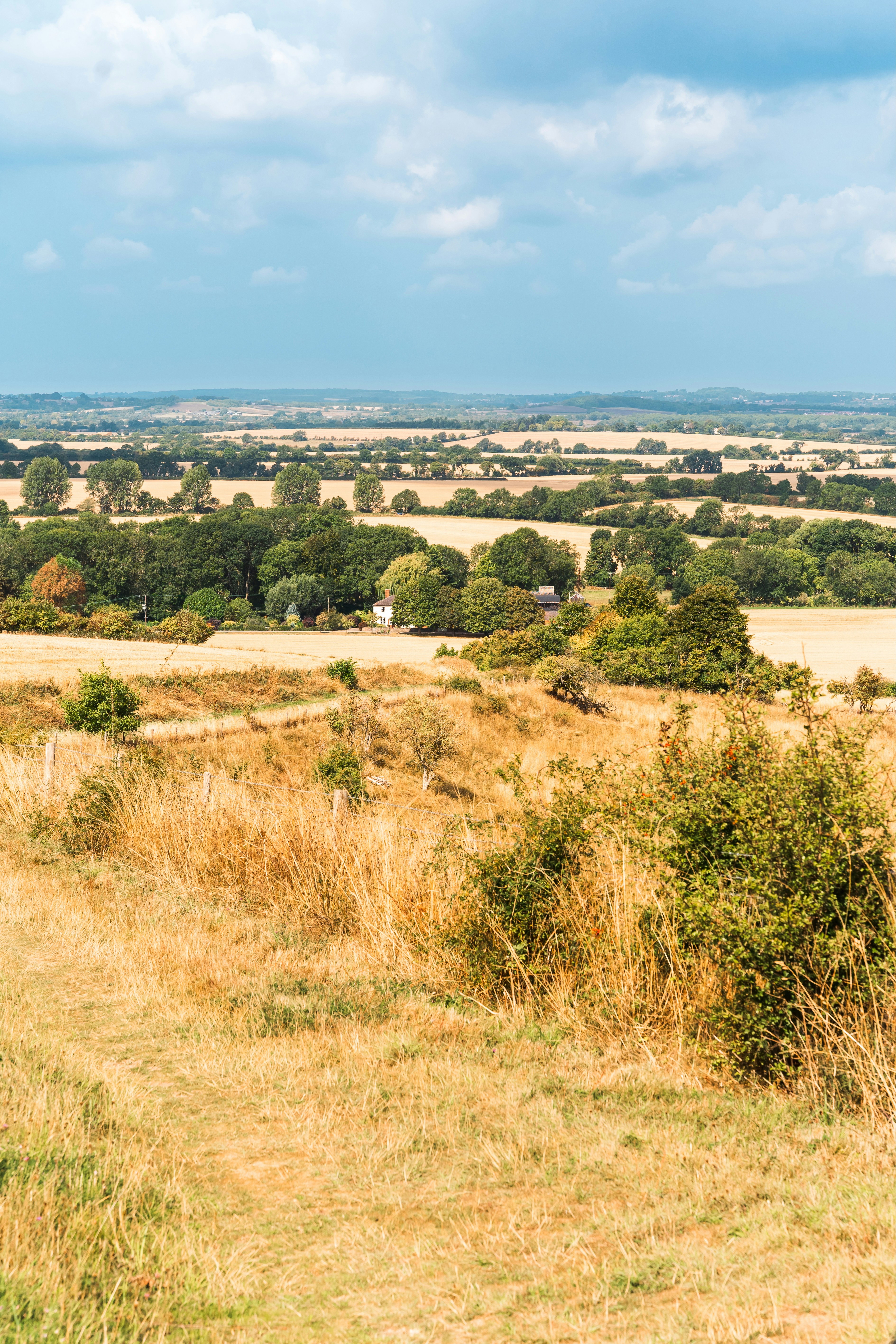 Une vue panoramique d’un paysage rural.
