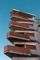 Modern building with interesting architectural design.