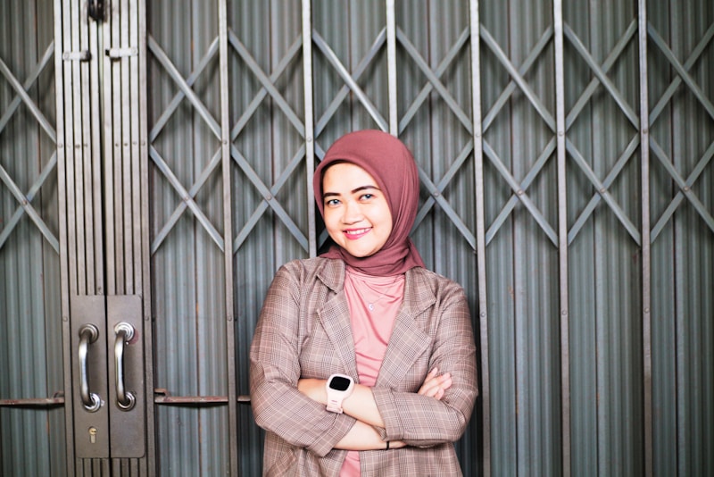 Poised woman in traditional style