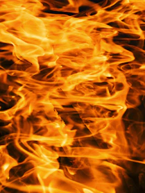 Flames are intensely burning and vibrant