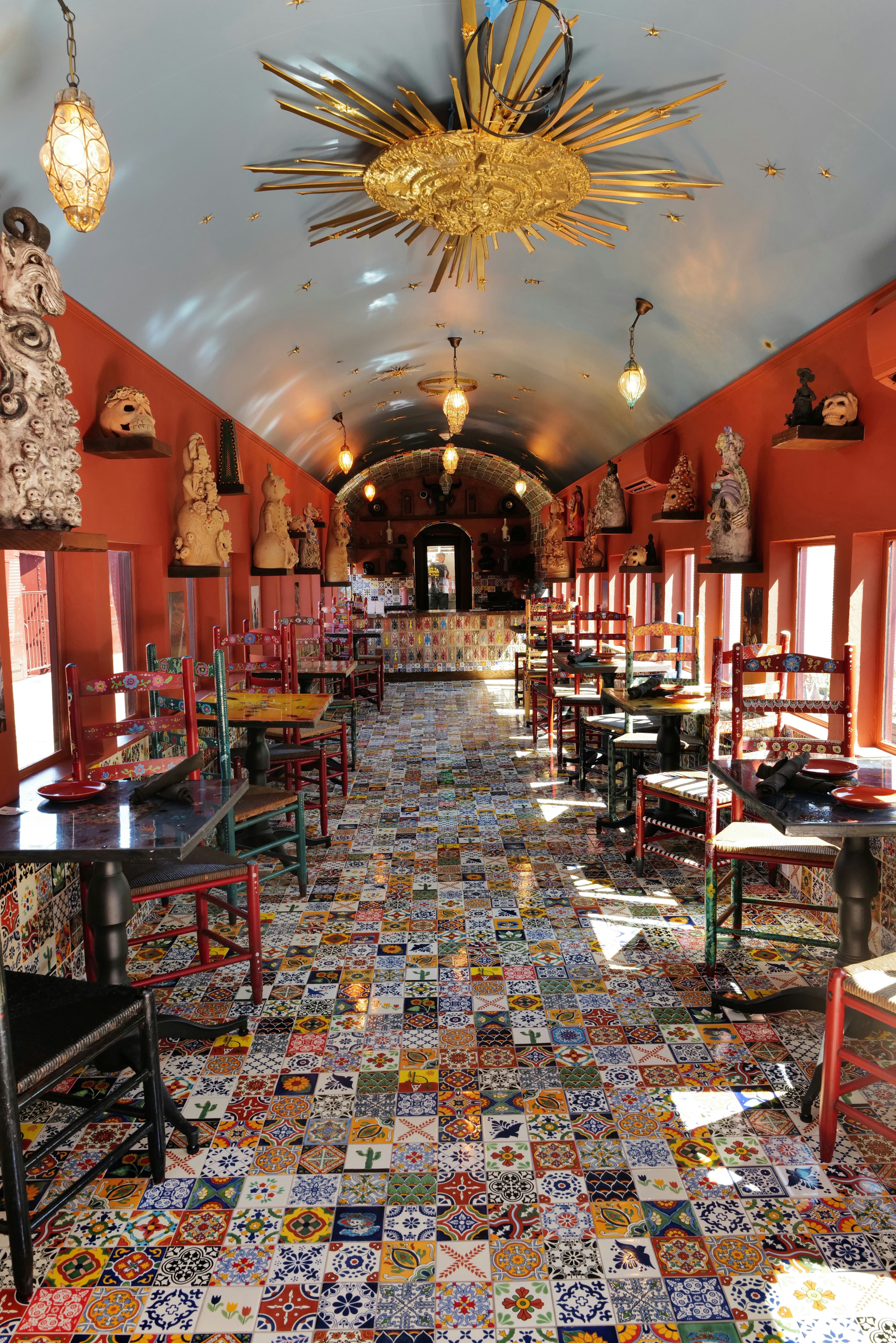 Dining area of Jay Hind Indian Cuisine with traditional Indian decor