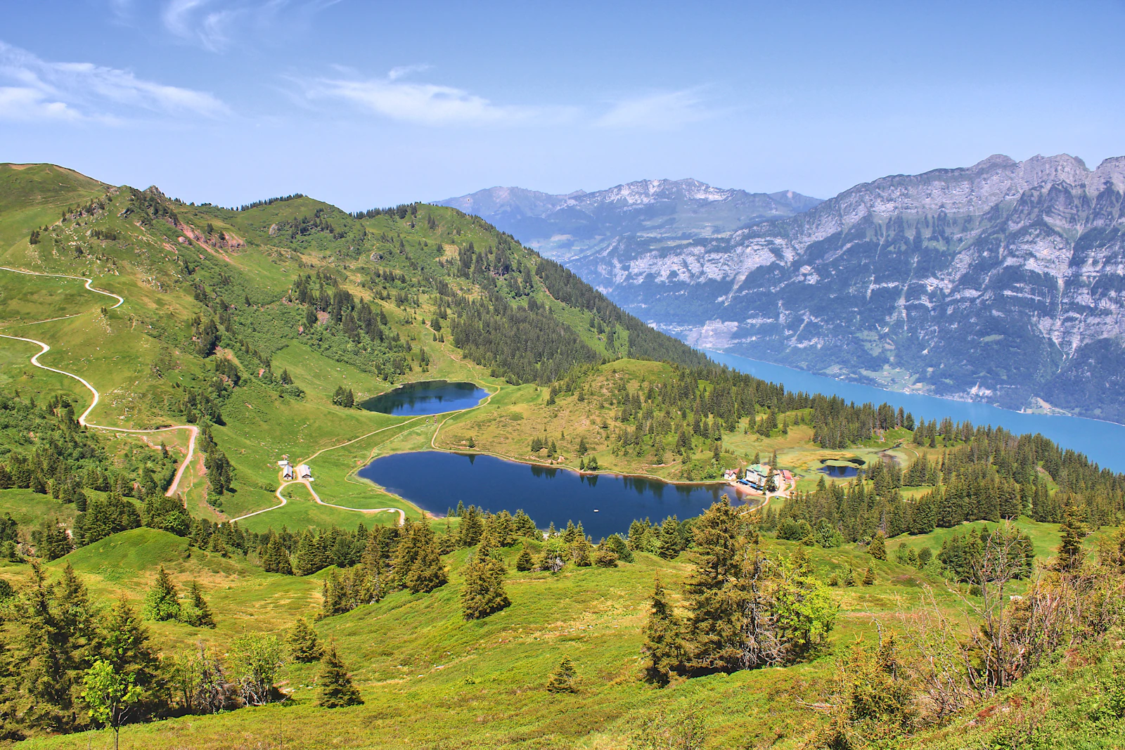 Mountain lakes and scenic landscape representing travel planning and destinations