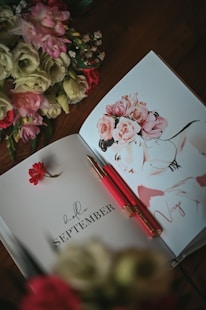 Flowers and a journal welcome september beautifully.