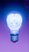Ai brain inside a light bulb.