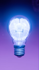 Ai brain inside a light bulb.
