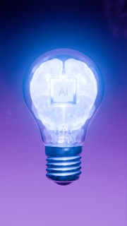 Ai brain inside a light bulb.