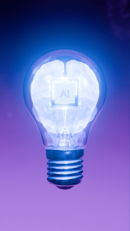 Ai brain inside a light bulb.