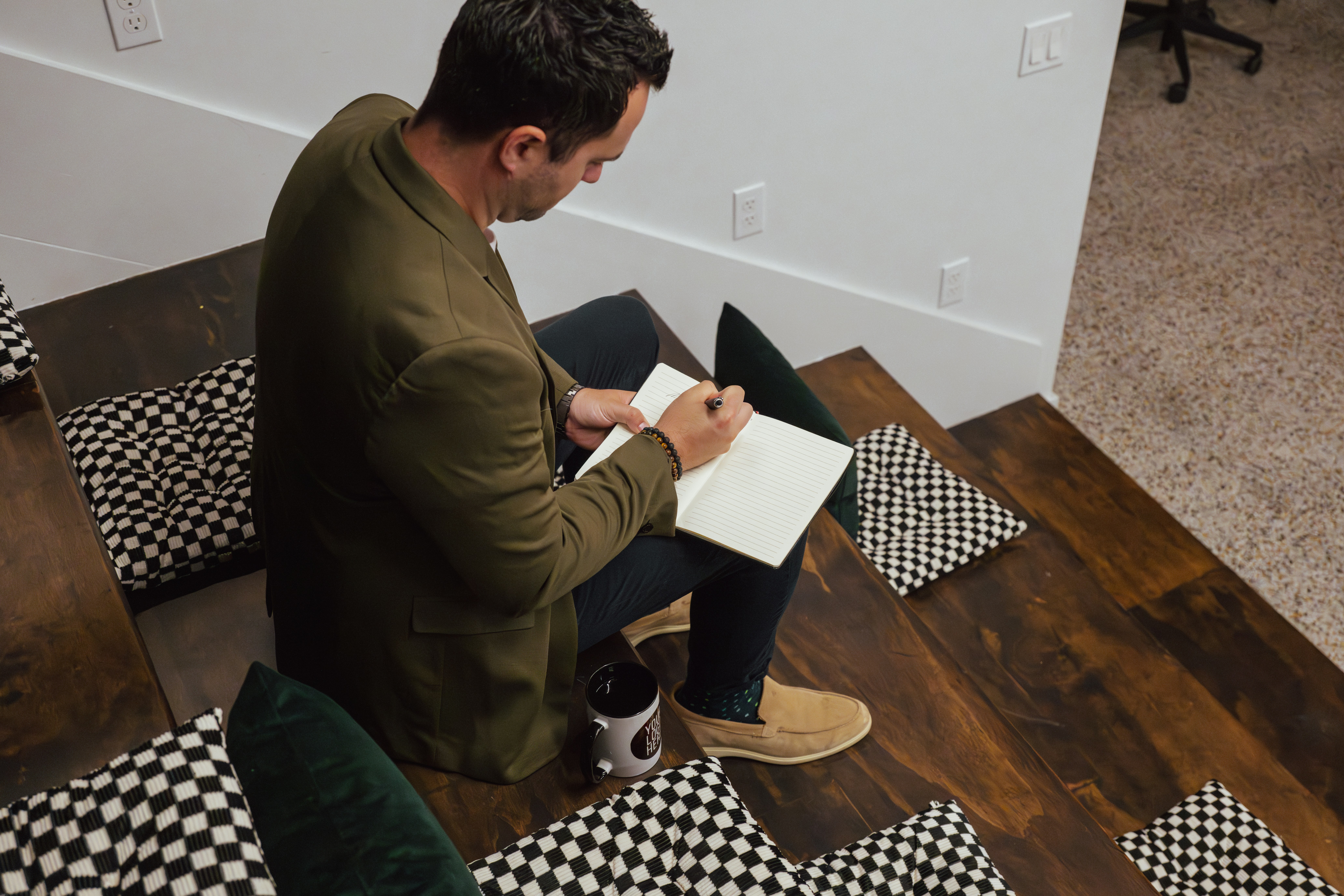 homeowner reviewing checklist - home maintenance