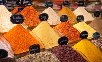 Spices at a market stall