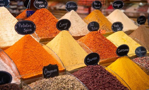 Spices at a market stall