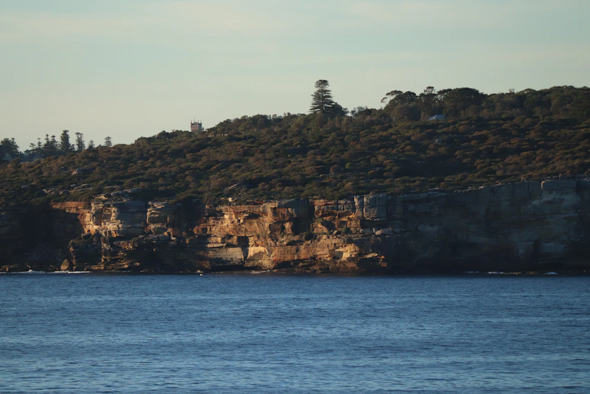 Sandstone coast and sea near Sydney