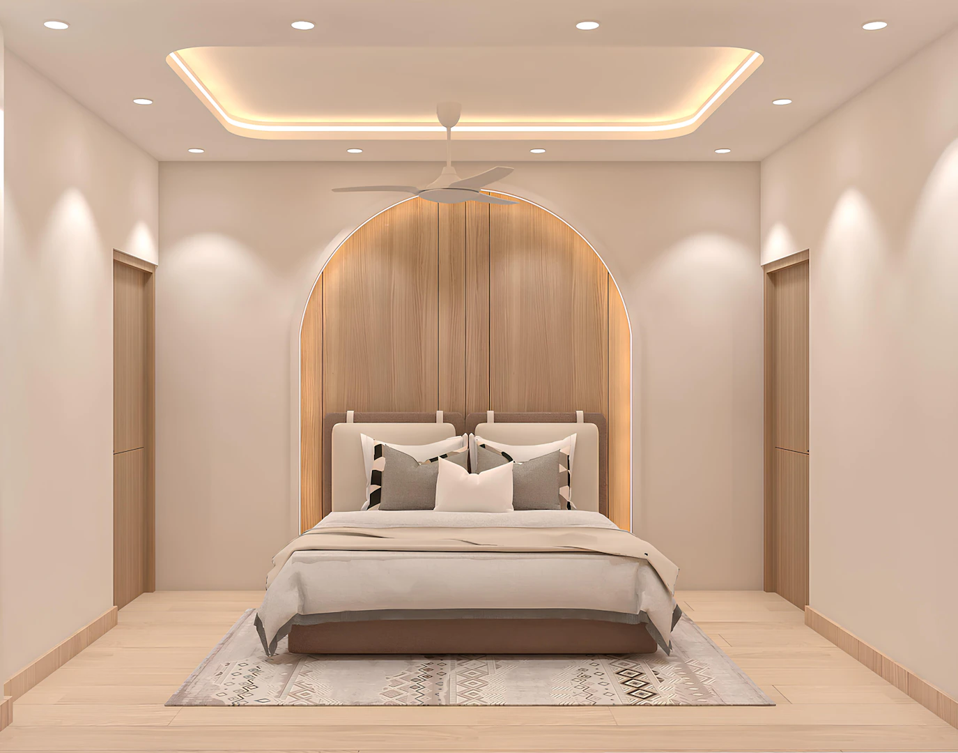 Styled modern bedroom