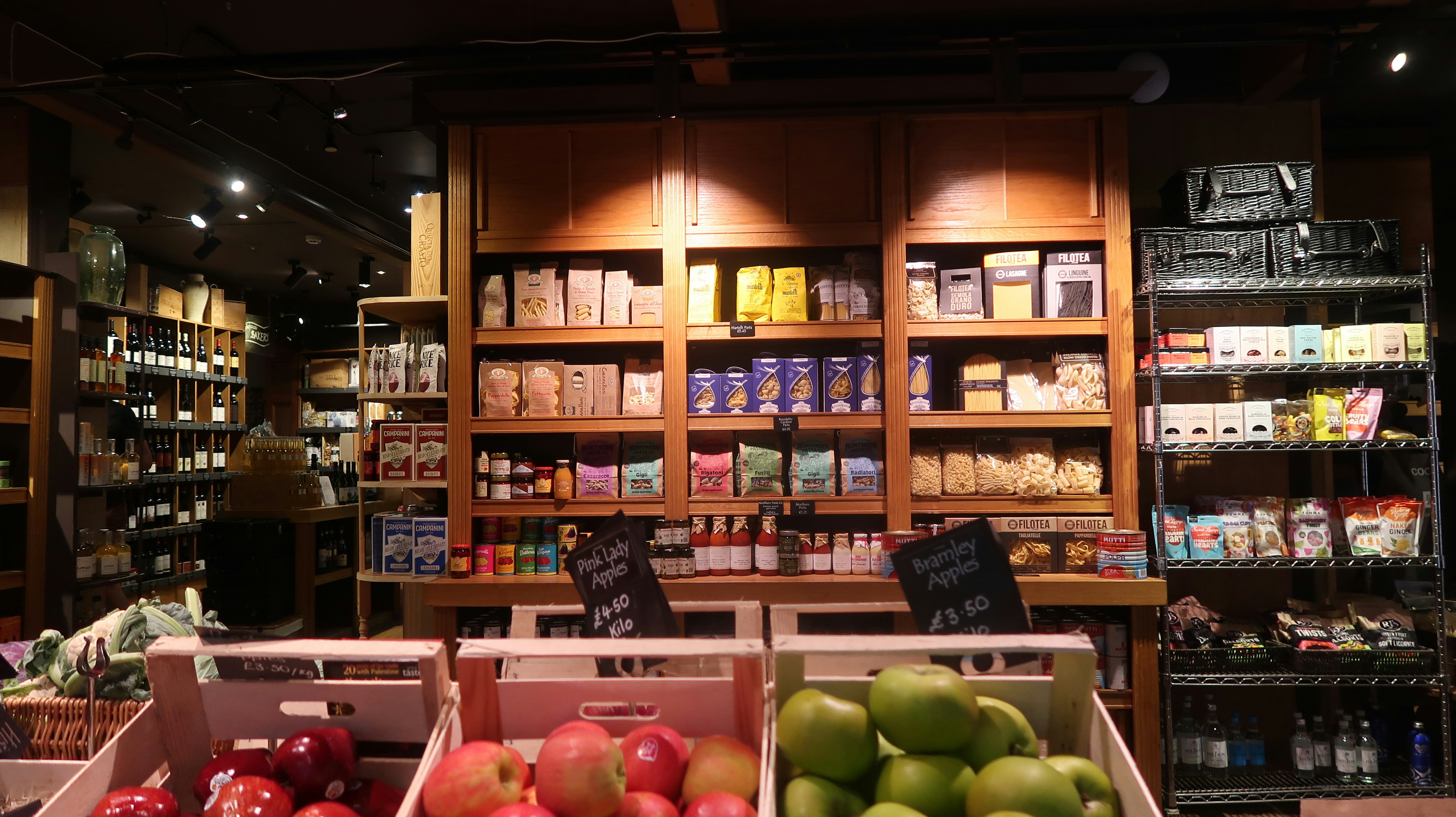 Grocery store shelves