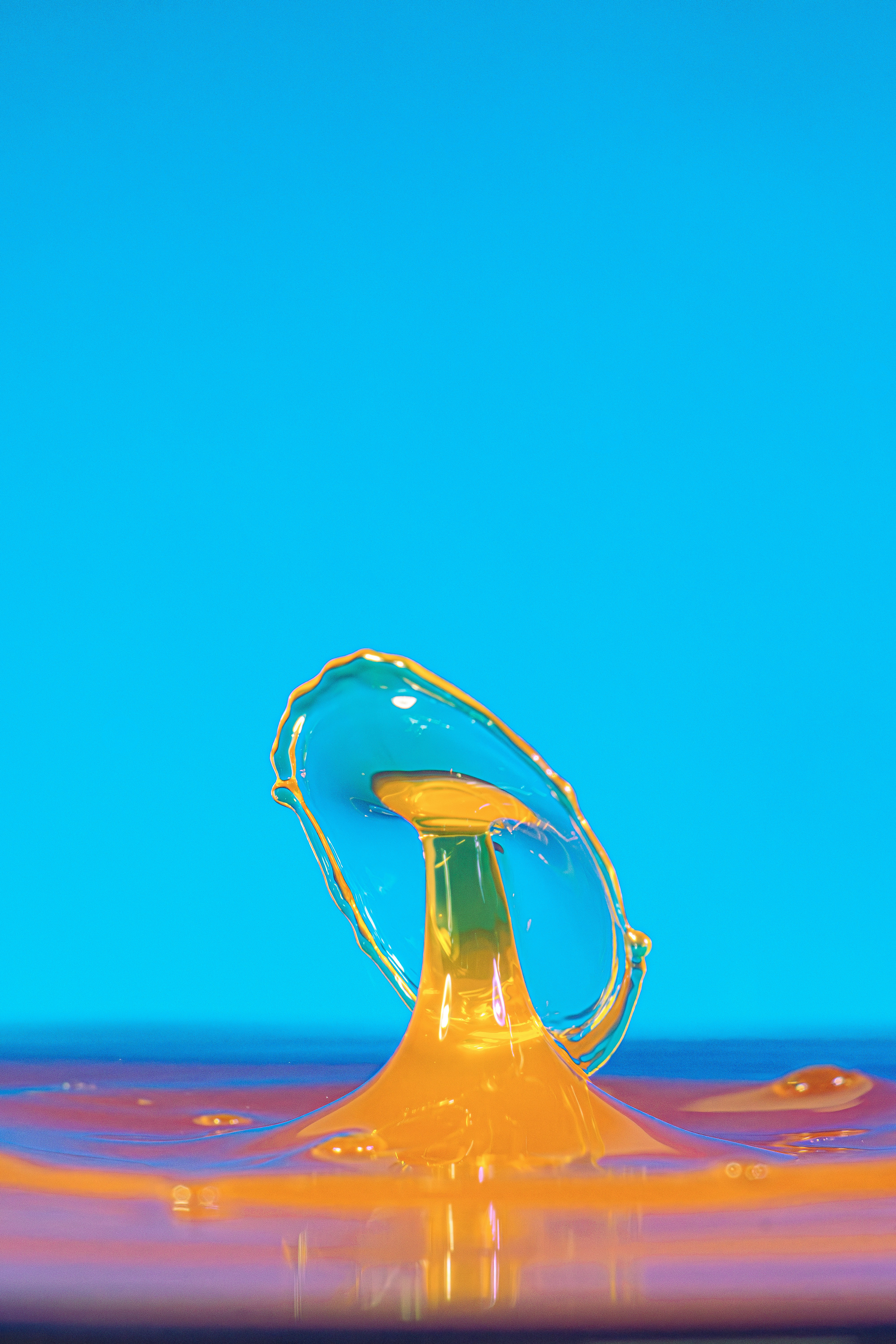 A water drop forms a beautiful, colorful shape. photo – Free Food Image ...