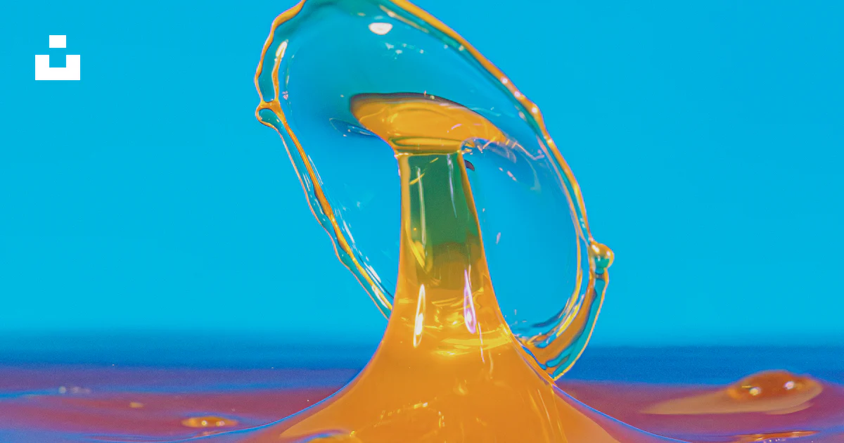 Drop Form Shape A water drop forms a beautiful, colorful shape. photo – Free Food Image ...