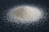 A pile of white granulated powder.