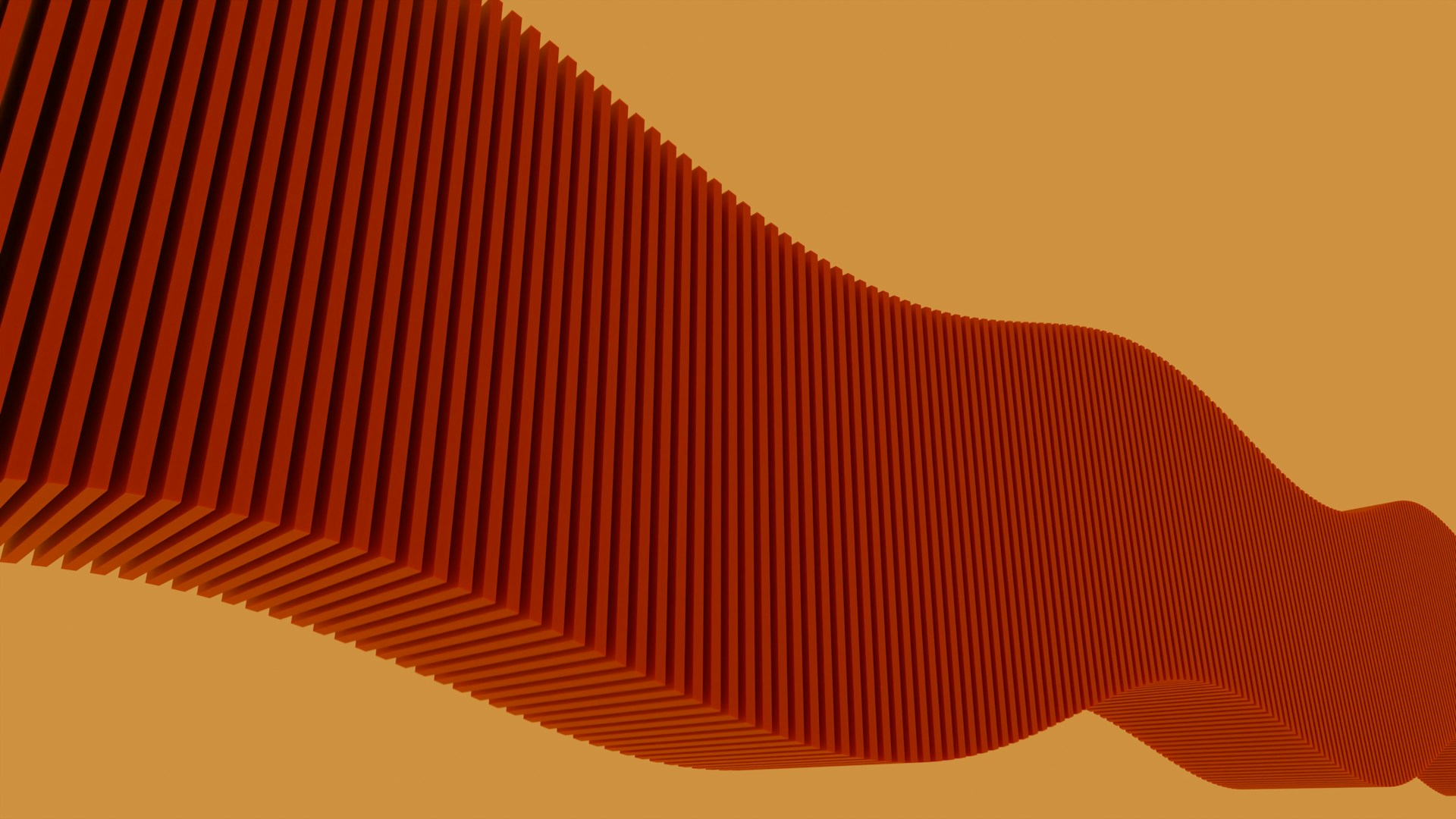 Wavy, orange lines against a warm background.