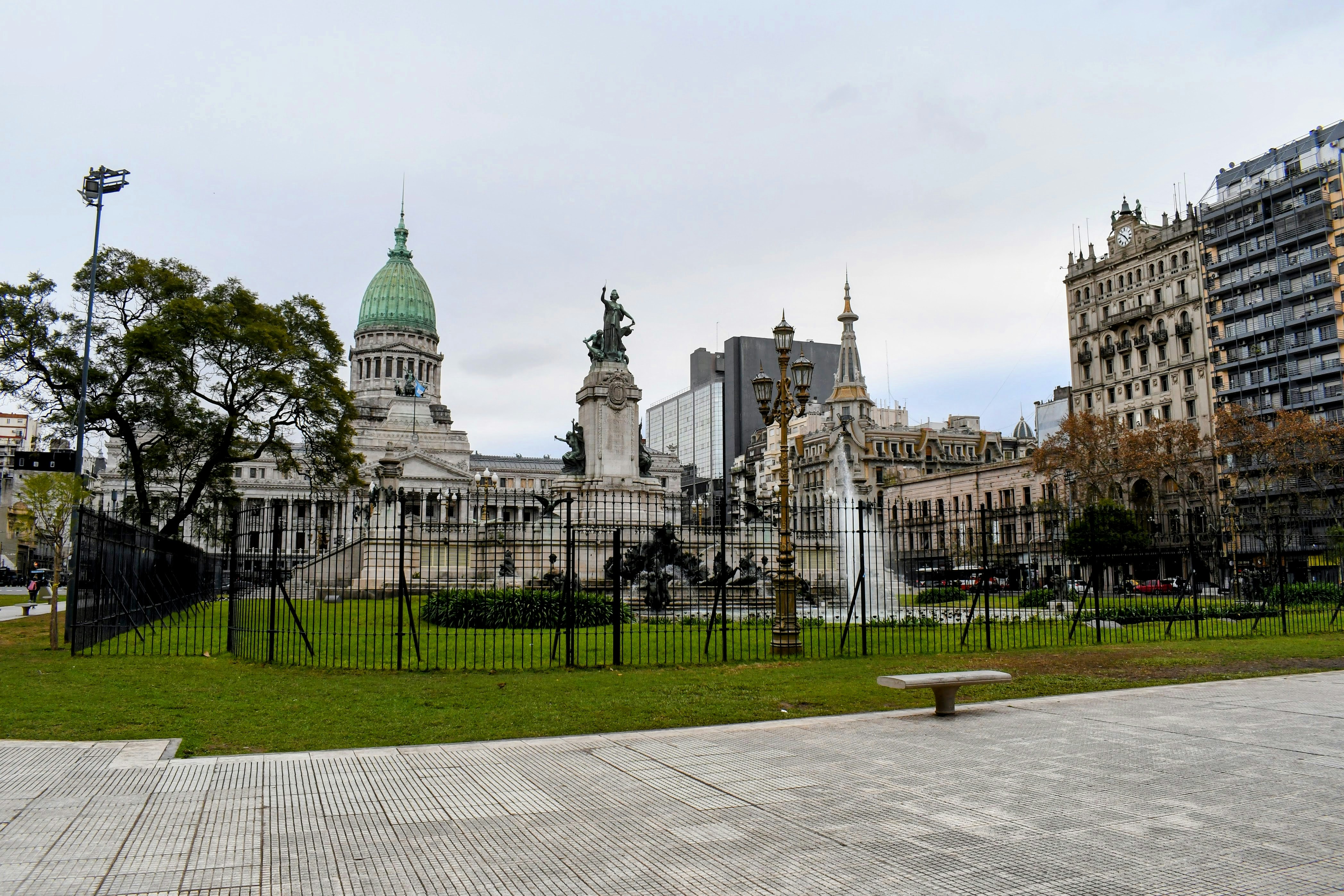 A beautiful building in buenos aires stands tall.