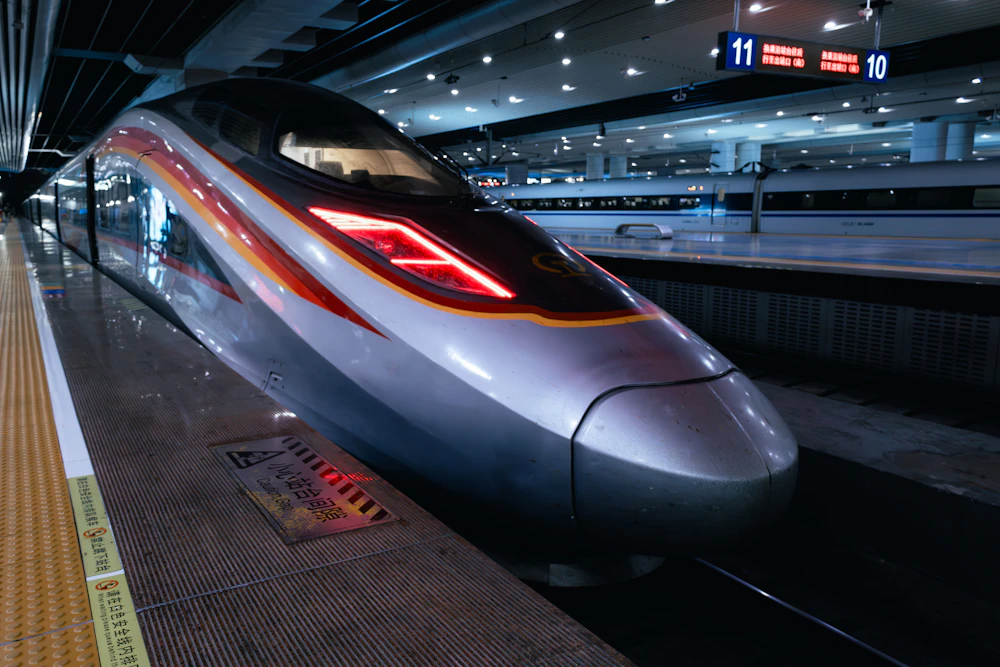 High-speed train at the platform