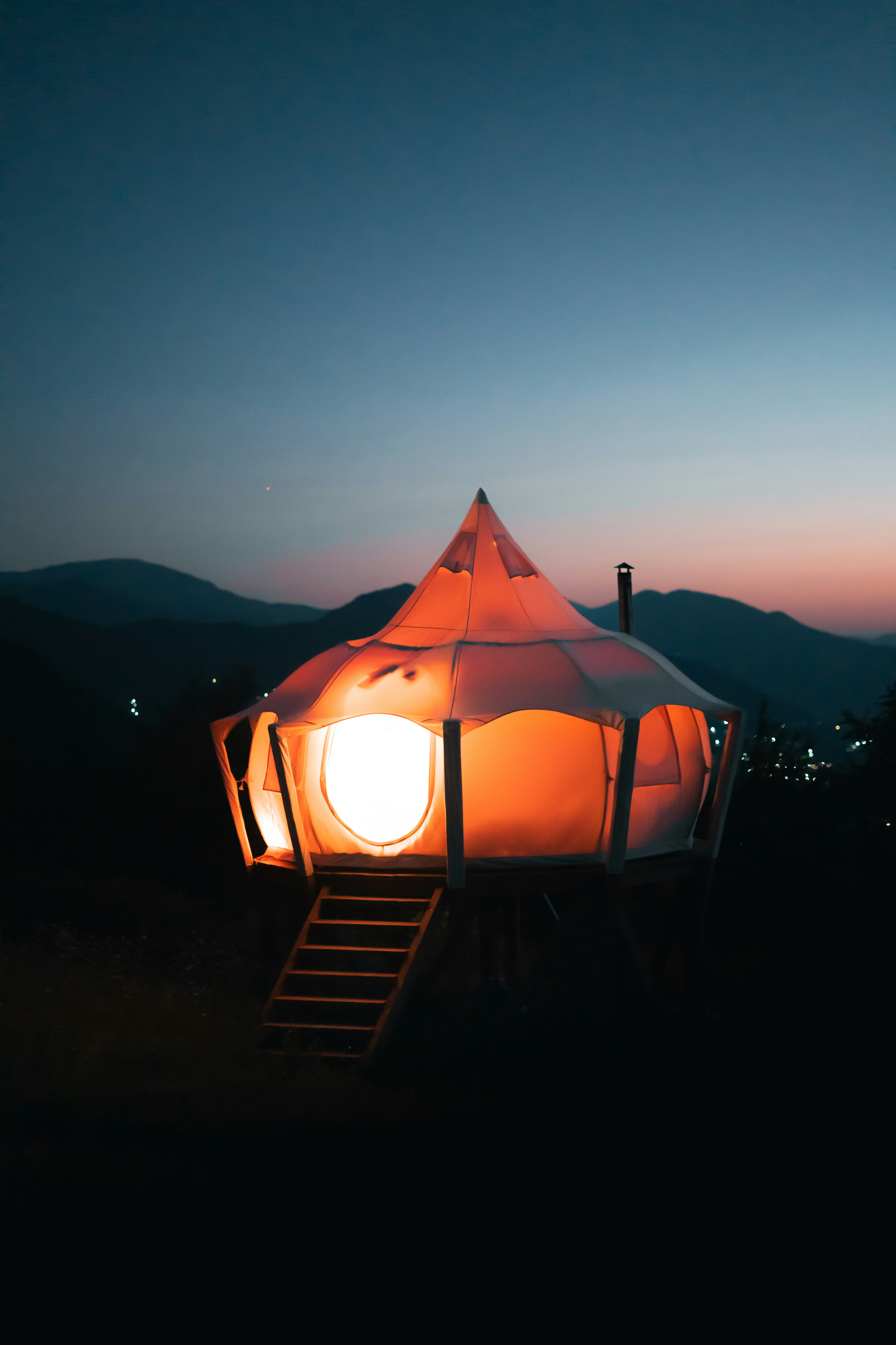 Glamping Dome in Japanese mountains
