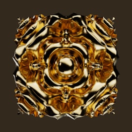 Ornate, golden object.