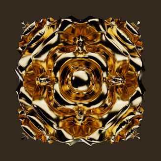 Ornate, golden object.