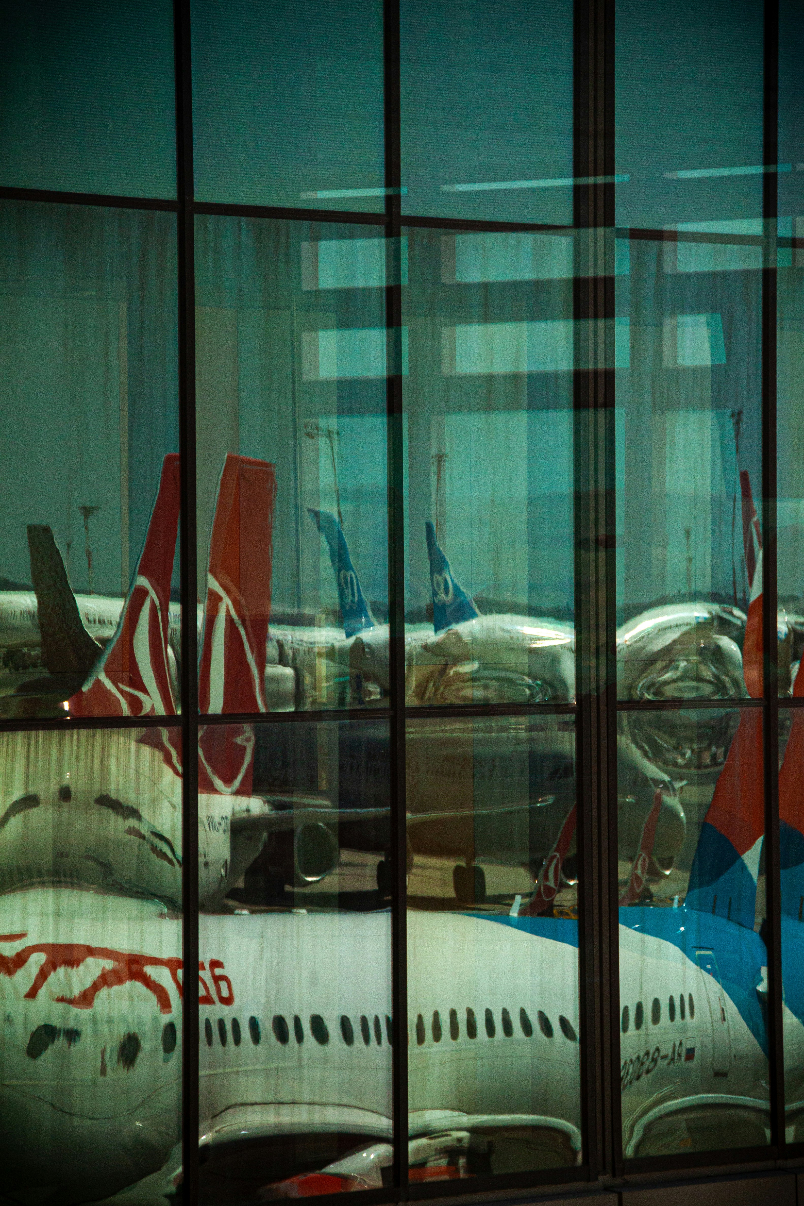 Reflections in the glass