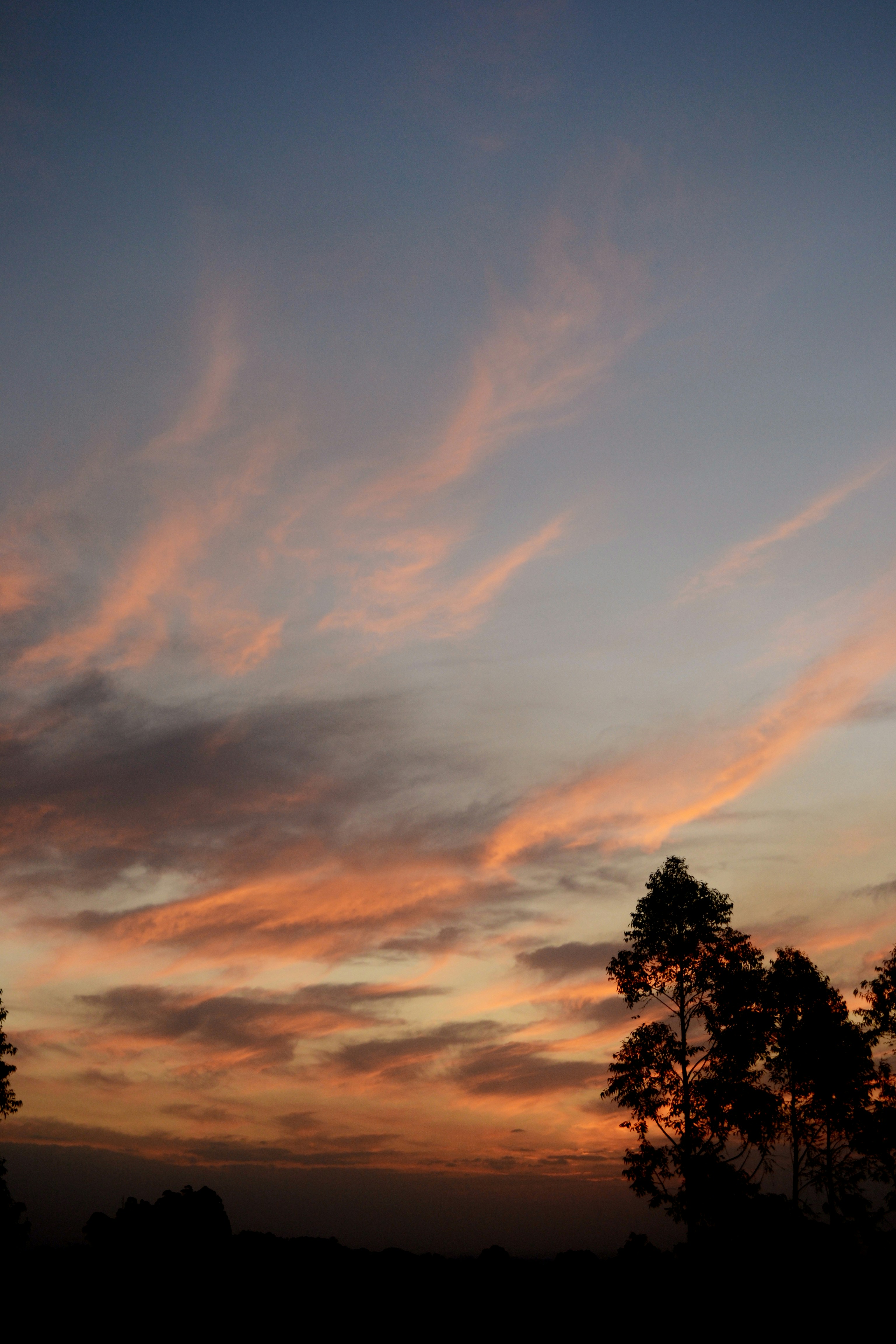 Vibrant sunset hues paint the sky beautifully.