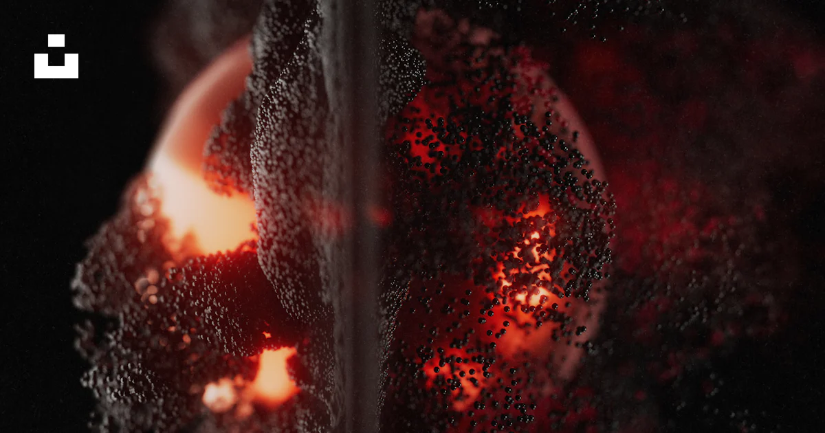 Rod Orbs Glowing red orbs with dark textured surfaces. photo – Free Abstract ...