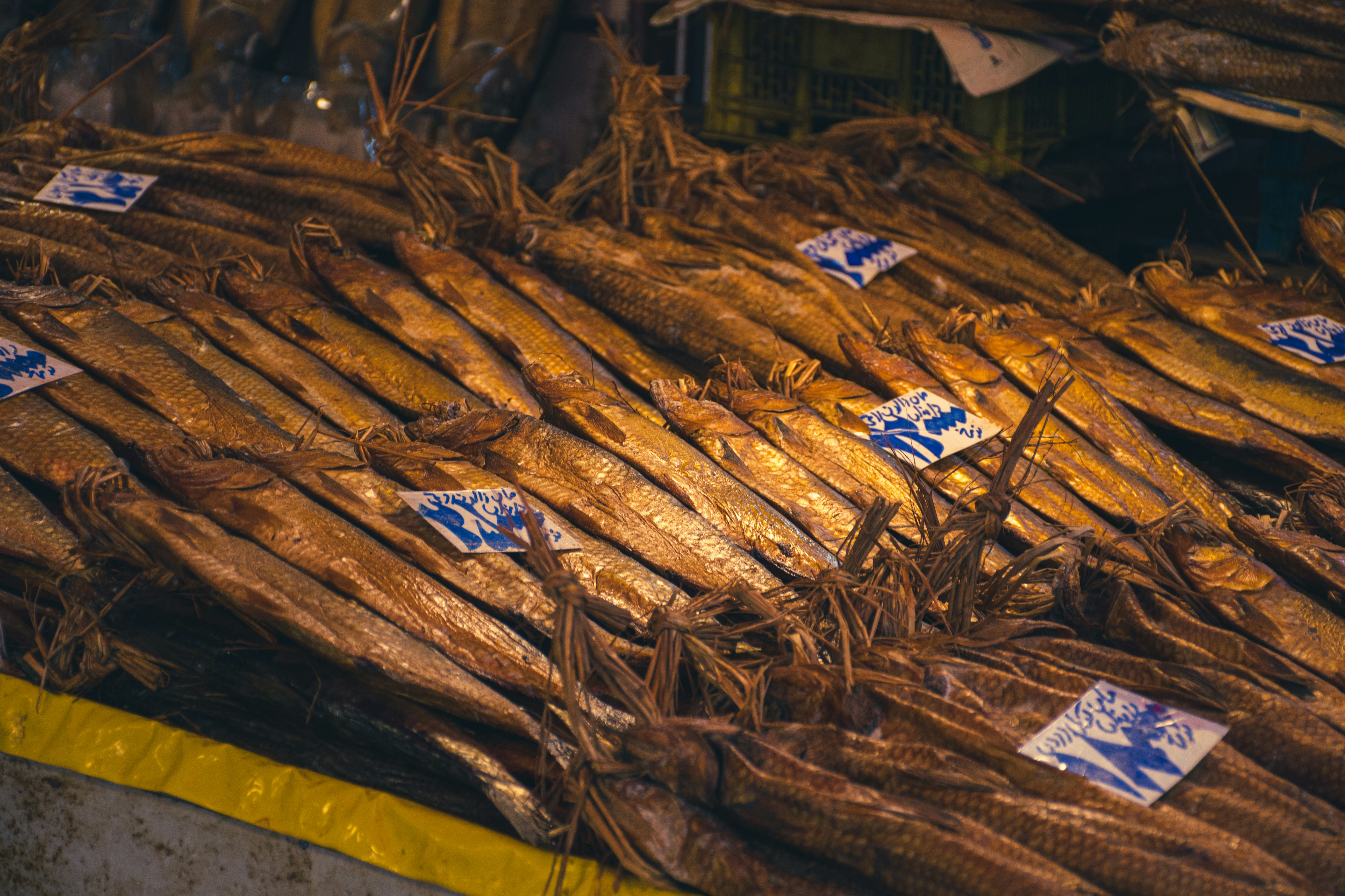 Dried squid at a market