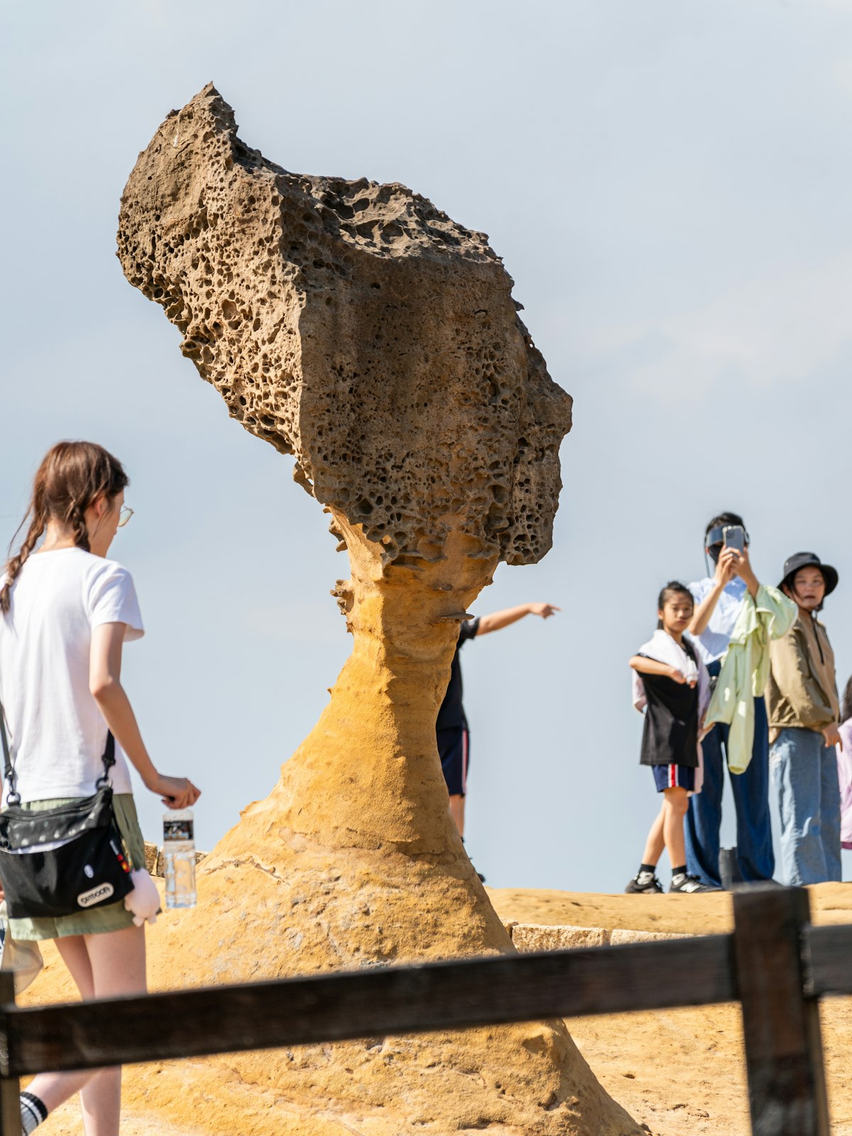 野柳地質公園的女王頭岩石