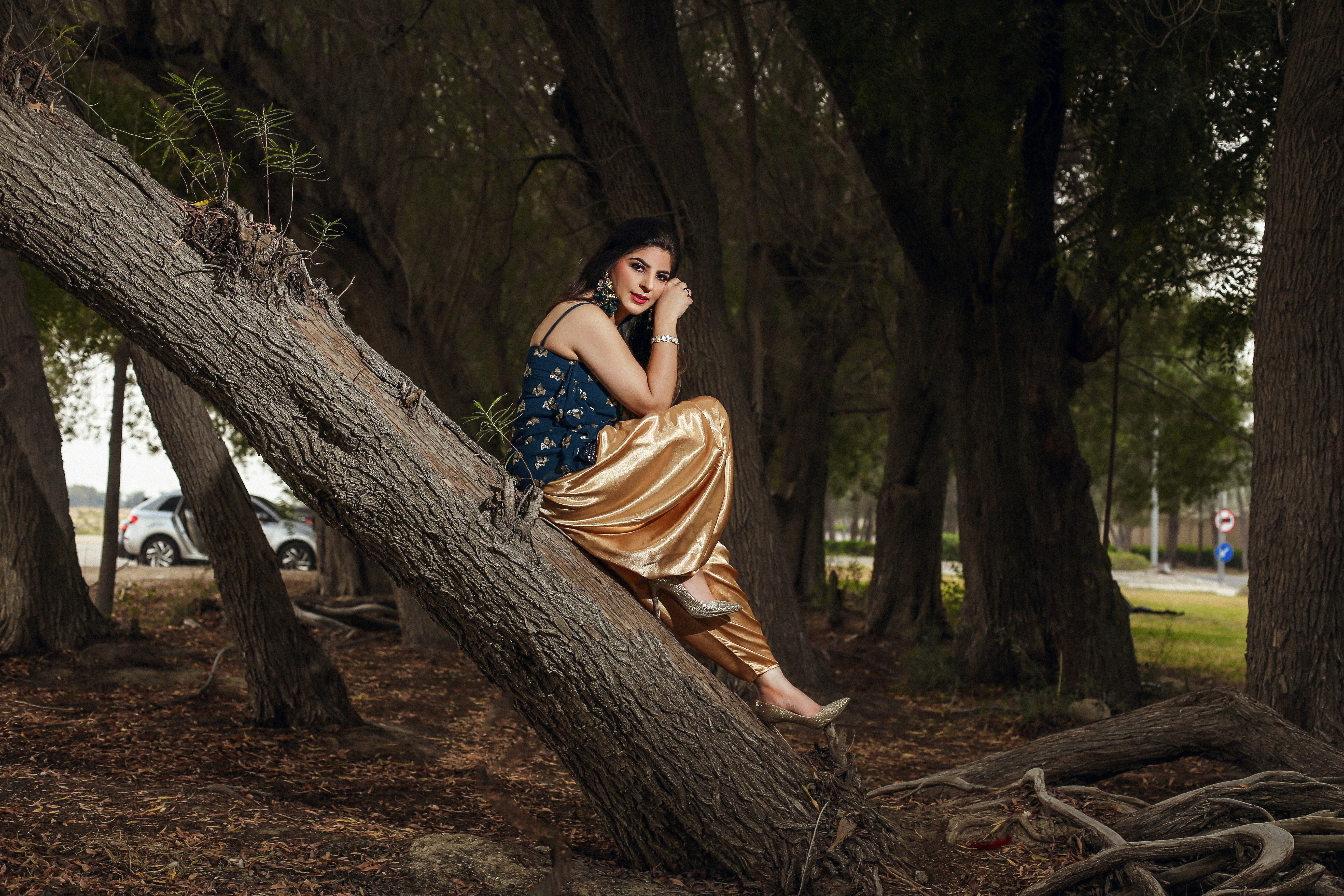 Fashionable Pakistani woman in elegant traditional wear