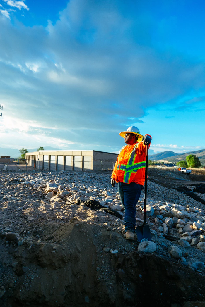 Construction worker on a job site