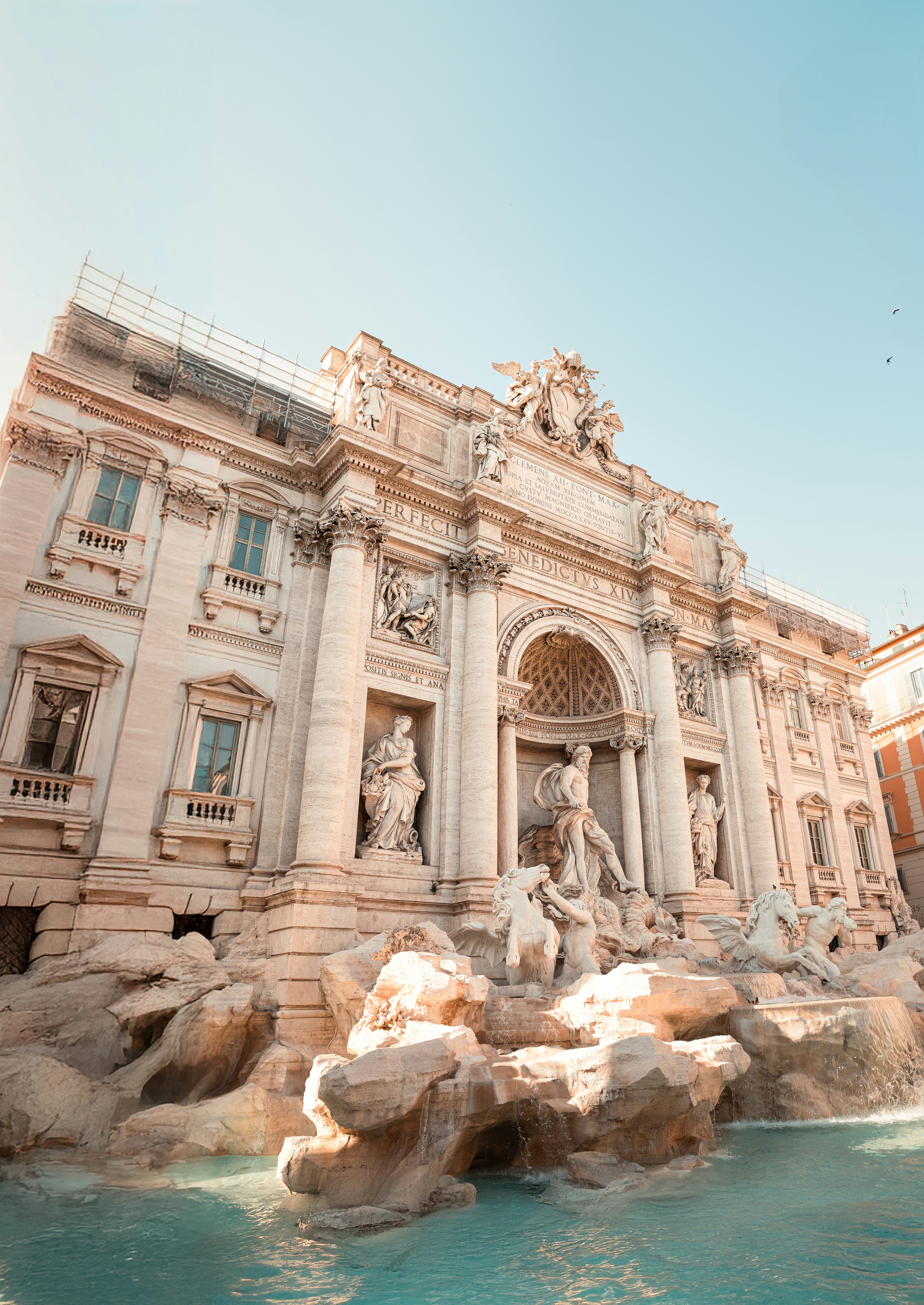 The trevi fountain, a baroque masterpiece.