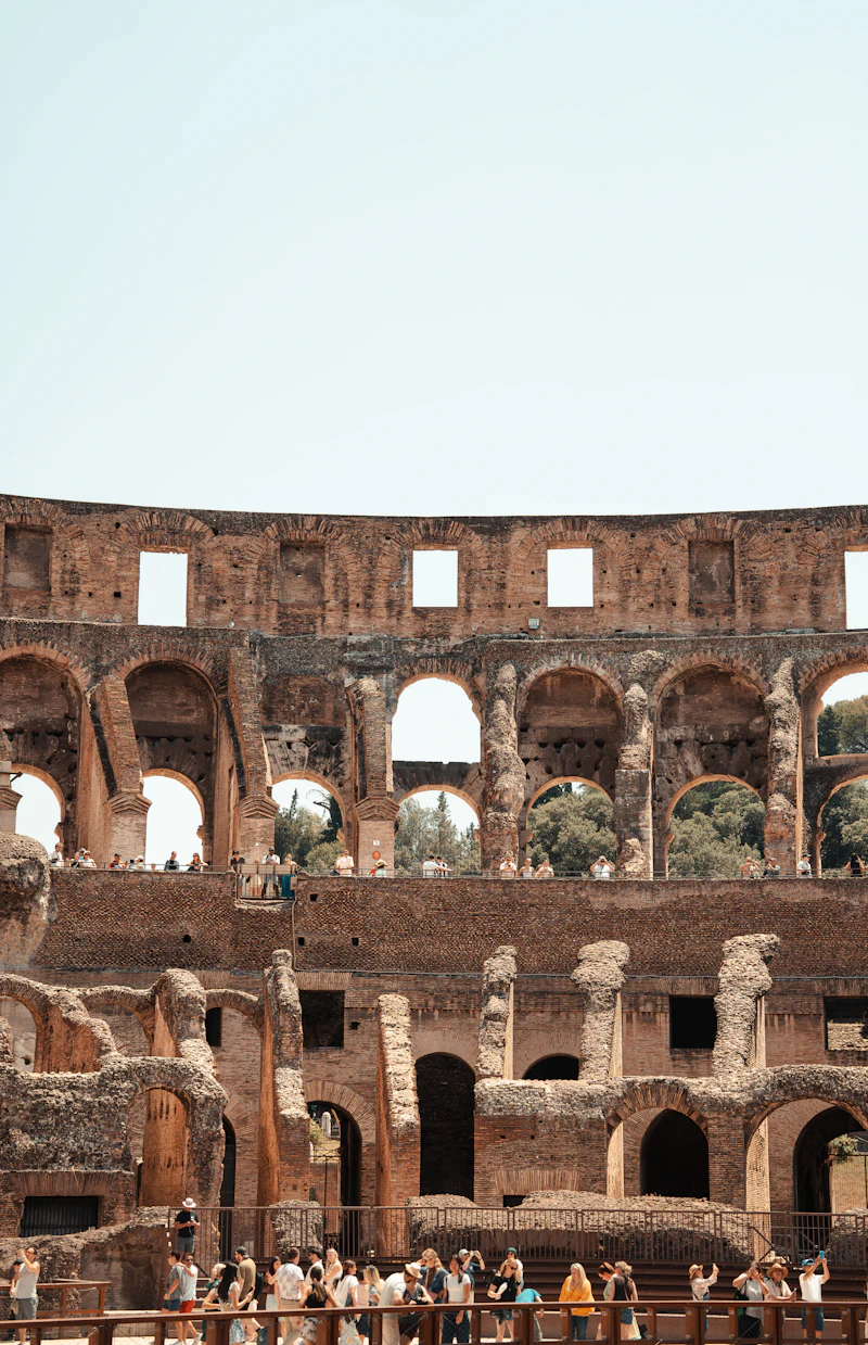 Inside the Colosseum, looking across the arena