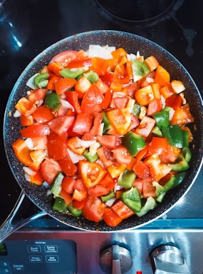 Steamed vegetables with garlic butter
