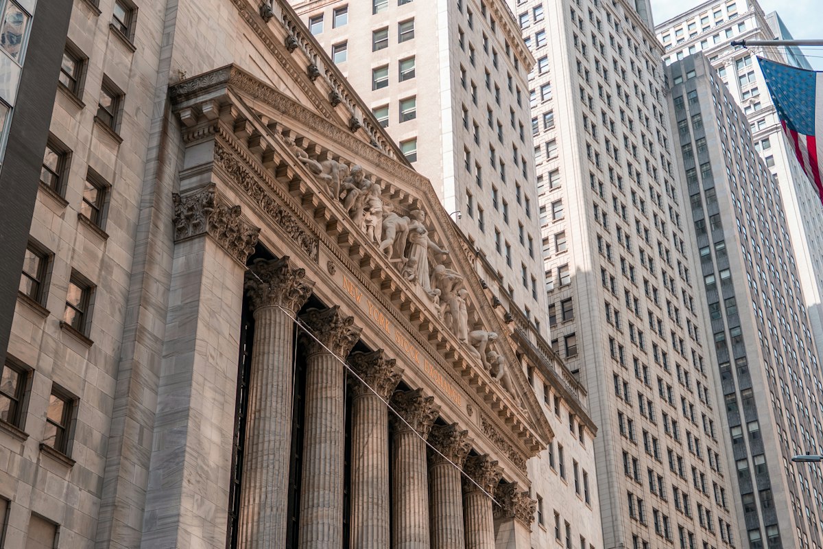 The New York Stock Exchange building on Wall Street