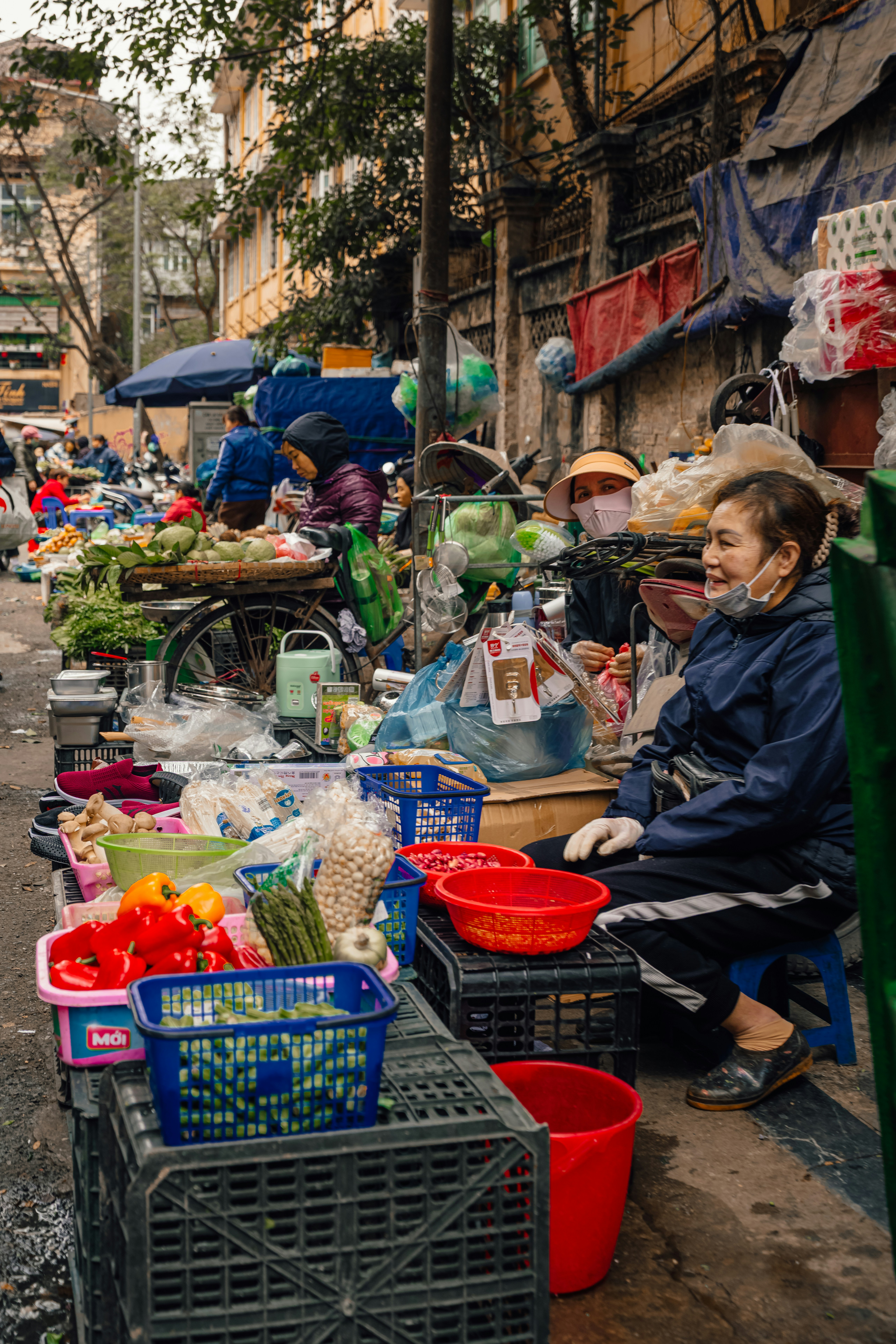 Un marché à Hanoï , Vietnam.