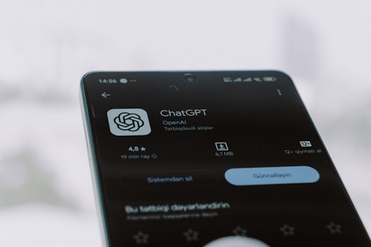The image shows the chatgpt app on a phone.