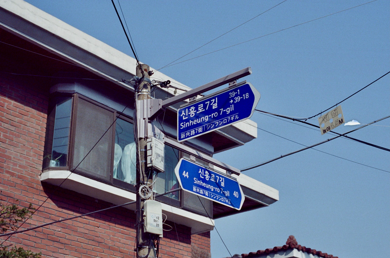 한글과 영문이 함께 표시된 서울 도로명 표지판